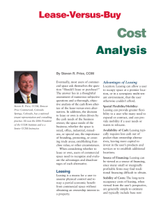 Cost Analysis Lease-Versus-Buy