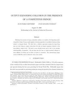 OUTPUT-EXPANDING COLLUSION IN THE PRESENCE OF A COMPETITIVE FRINGE