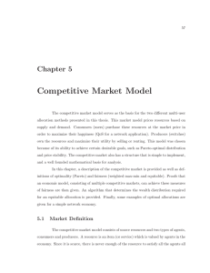 Competitive Market Model Chapter 5