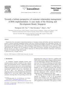 Towards a holistic perspective of customer relationship management