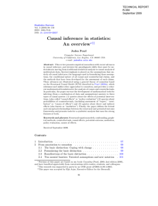 Causal inference in statistics: w ∗†‡ TECHNICAL REPORT