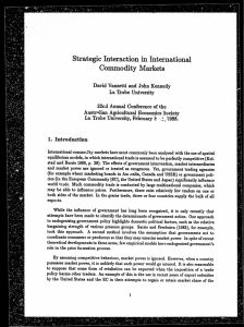 Commodity Markets Interaction in International S'trategic