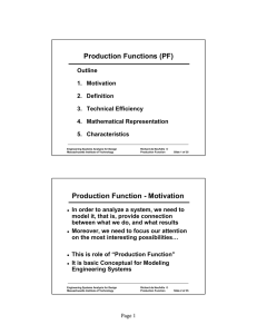 Production Functions (PF)