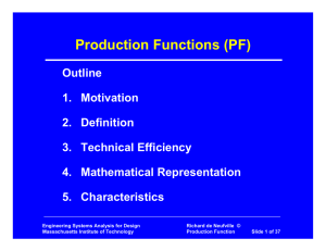 Production Functions (PF)