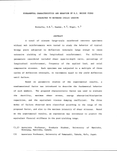 FUNDAMENTAL  CHARACTERISTICS  AND  BEHAVIOR  OF ... SUBJECTED  TO  REVERSED  CYCLIC  LOADING