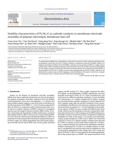 Electrochimica Acta Stability characteristics