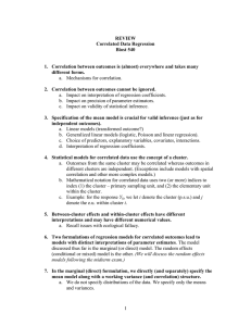 REVIEW Correlated Data Regression Biost 540