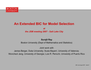 An Extended BIC for Model Selection