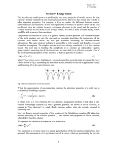 Section 9: Energy bands