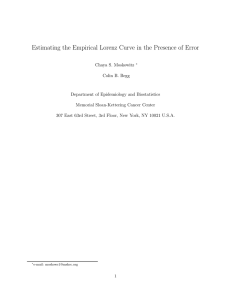 Estimating the Empirical Lorenz Curve in the Presence of Error
