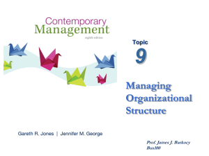 9 Managing Organizational Structure