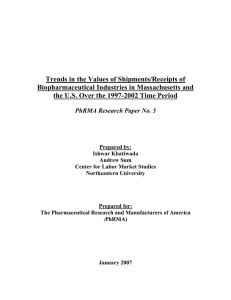 Trends in the Values of Shipments/Receipts of