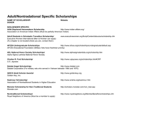 Adult/Nontradational Specific Scholarships