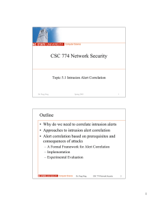 CSC 774 Network Security Outline