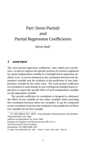 Part (Semi Partial) and Partial Regression Coefficients 1 overview