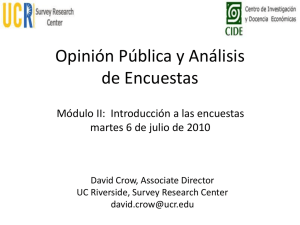 Opinión Pública y Análisis de Encuestas martes 6 de julio de 2010