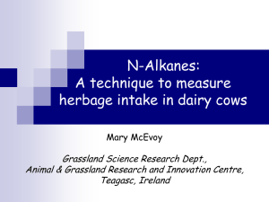 N-Alkanes: A technique to measure herbage intake in dairy cows