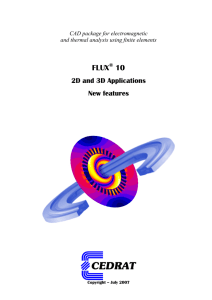 FLUX 10 2D and 3D Applications New features