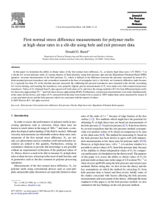 First normal stress difference measurements for polymer melts