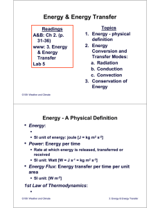 Energy &amp; Energy Transfer