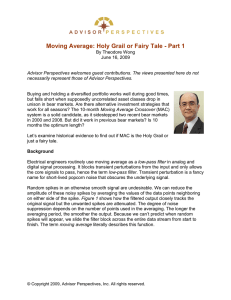 Moving Average: Holy Grail or Fairy Tale - Part 1