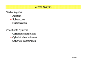 Vector Analysis Vector Algebra Addition Subtraction