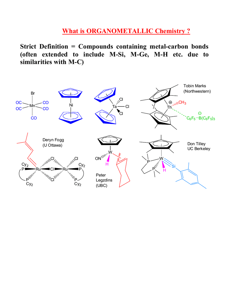 organometallic chemistry assignment pdf