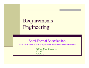 Requirements Engineering Semi-Formal Specification: Structural Functional Requirements – Structured Analysis