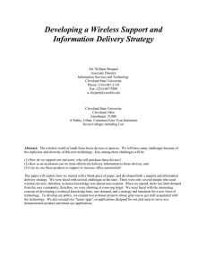 Developing a Wireless Support and Information Delivery Strategy