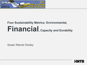 Financial Four Sustainability Metrics: Environmental, , Capacity and Durability Susan Warner Dooley