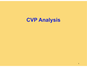 CVP Analysis 1