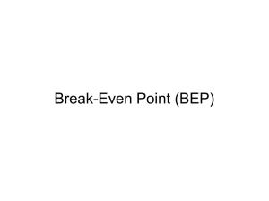 Break-Even Point (BEP)