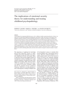 Copyright © 2006 Cambridge University Press DOI: 10.10170S0954579406060354 Development and Psychopathology