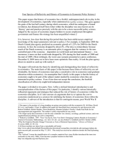 Four Species of Reflexivity and History of Economics in Economic... This paper argues that history of economics has a fruitful,...