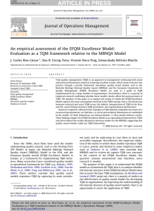 An empirical assessment of the EFQM Excellence Model: