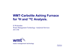 WMT-Carbolite Ashing Furnace for H and C Analysis.