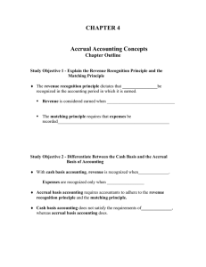 CHAPTER 4 Accrual Accounting Concepts  Chapter Outline