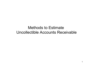 Methods to Estimate Uncollectible Accounts Receivable 1