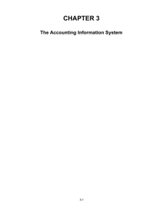 CHAPTER 3 The Accounting Information System 3-1