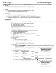 Dr. M. D. Chase  Long Beach State University Accounting 500  4A
