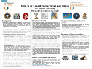 Errors in Reporting Earnings per Share  By: Andrew Fernandez