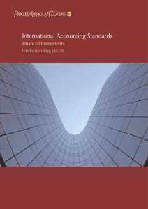 International Accounting Standards Financial Instruments Understanding IAS 39