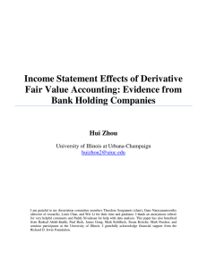 Income Statement Effects of Derivative Fair Value Accounting: Evidence from