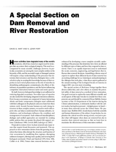 A Special Section on Dam Removal and H Articles