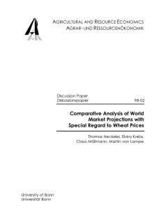 Comparative Analysis of World Market Projections with Special Regard to Wheat Prices