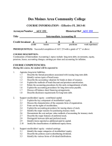 Des Moines Area Community College  COURSE INFORMATION – Effective FL 2013-01