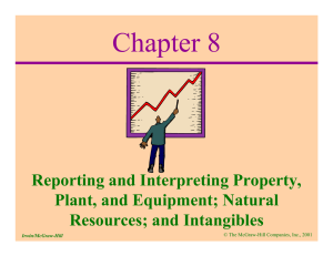 Chapter 8 Reporting and Interpreting Property, Plant, and Equipment; Natural Resources; and Intangibles