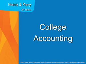 College Accounting Heintz &amp; Parry 20