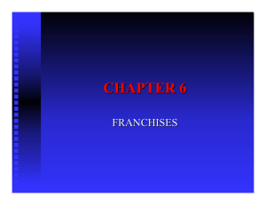 CHAPTER 6 FRANCHISES