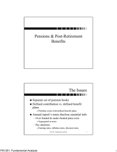 Pensions &amp; Post - Retirement Benefits